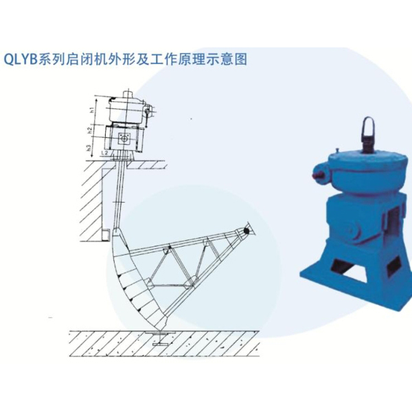 摇摆式螺杆启闭机工作原理及结构图示意图